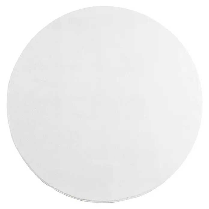 Kurzflorteppich Joy - Weiß, Durchmesser: 200 cm, 100 % Polyester - Ein weißes, rundes Papier, das sich ideal zum Backen oder als Tortenunterlage eignet. Es ist vielseitig und einfach zu verwenden.