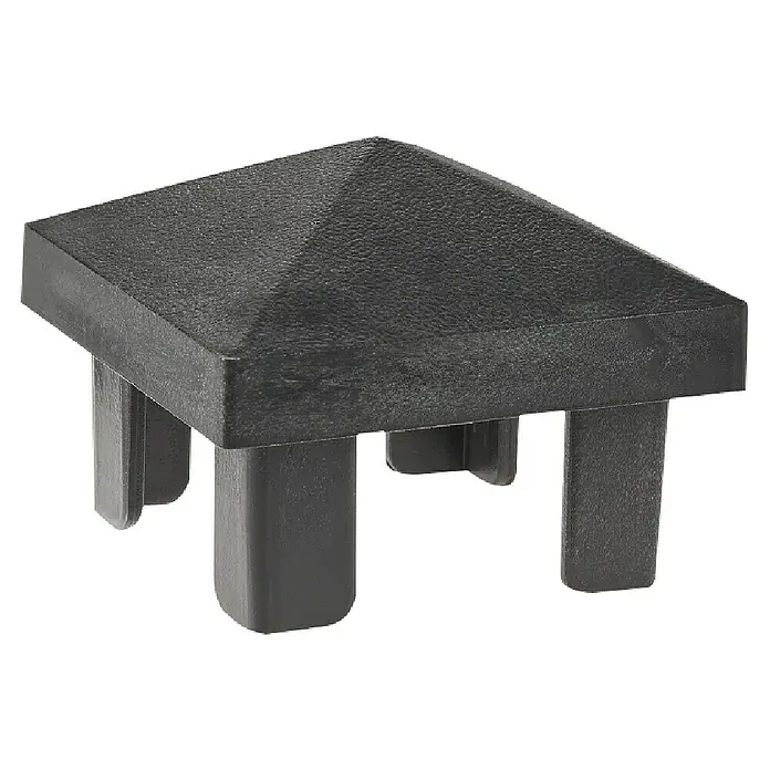 Pfostenkappe - B x H: 73,5 x 73,5 mm, Anthrazit, Kunststoff - Schwarze Vierkantrohrkappe zum Schutz von Rohrenden, aus robustem Material, ideal für Zäune und Geländer.