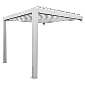 Solid Elements Pergola (L x T: 400 x 339 cm, Lamellendach, Weiß, Weiß)