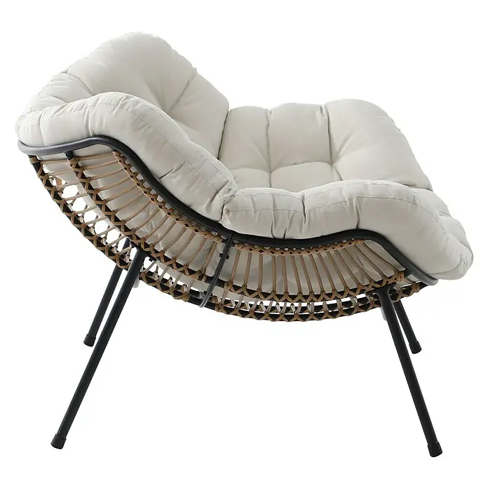 Sunfun Ersatzkissen - Passend für: Sunfun Loungesessel XXL, 100% Polyestergewebe - Bequemer Rattansessel mit weichen Polstern, ideal zum Entspannen und Genießen des Komforts. Stilvolles Design für jedes Zuhause.