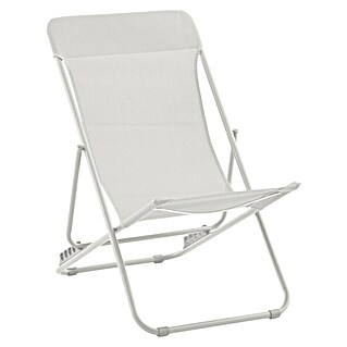 Sunfun Strandstuhl (B x T x H: 60 x 77 x 89 cm, Stahl, Textil, Light-Greige)