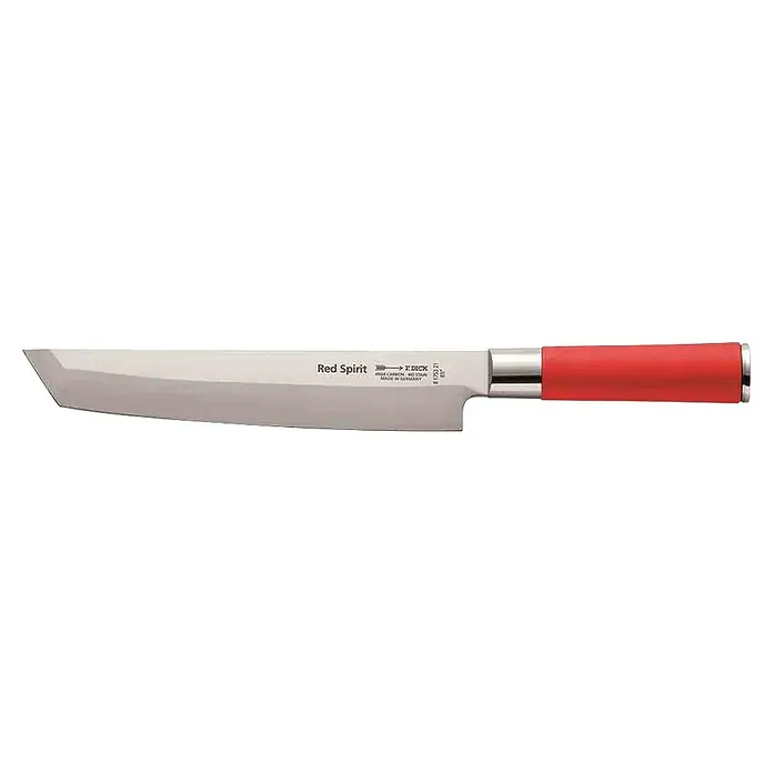 Dick Red Spirit Küchenmesser - Stahl, Länge: 34,7 cm - Ein scharfes Kochmesser der Marke F. Dick Red Spirit, gefertigt aus hochwertigem Karbonstahl, für den täglichen Einsatz in der Küche.