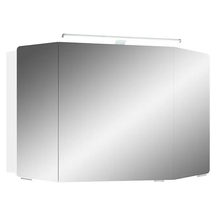 Pelipal Cassca LED-Spiegelschrank - B x H: 100 x 67 cm, Weiß Hochglanz - Ein dreitüriger Spiegelschrank mit Beleuchtung sorgt für optimales Licht und Stauraum im Badezimmer. Praktisch und stilvoll.