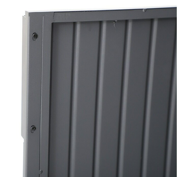 Sunfun Solo Garten-Aufbewahrungschrank (L x B x H: 90 x 46 x 86 cm, Stahl, Polywood, Night-Grey) | BAUHAUS
