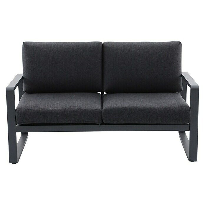 Sunfun Maja Loungesofa 2-Sitzer (B x T x H: 139,5 x 76 x 74,5 cm, Aluminium, Olefin, Night-Grey) | BAUHAUS