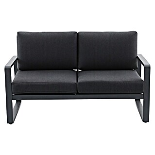Sunfun Maja Loungesofa 2-Sitzer (B x T x H: 139,5 x 76 x 74,5 cm, Aluminium, Olefin, Night-Grey)