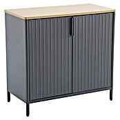 Sunfun Solo Garten-Aufbewahrungschrank (L x B x H: 90 x 46 x 86 cm, Stahl, Polywood, Night-Grey) | BAUHAUS