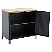 Sunfun Solo Garten-Aufbewahrungschrank (L x B x H: 90 x 46 x 86 cm, Stahl, Polywood, Night-Grey) | BAUHAUS