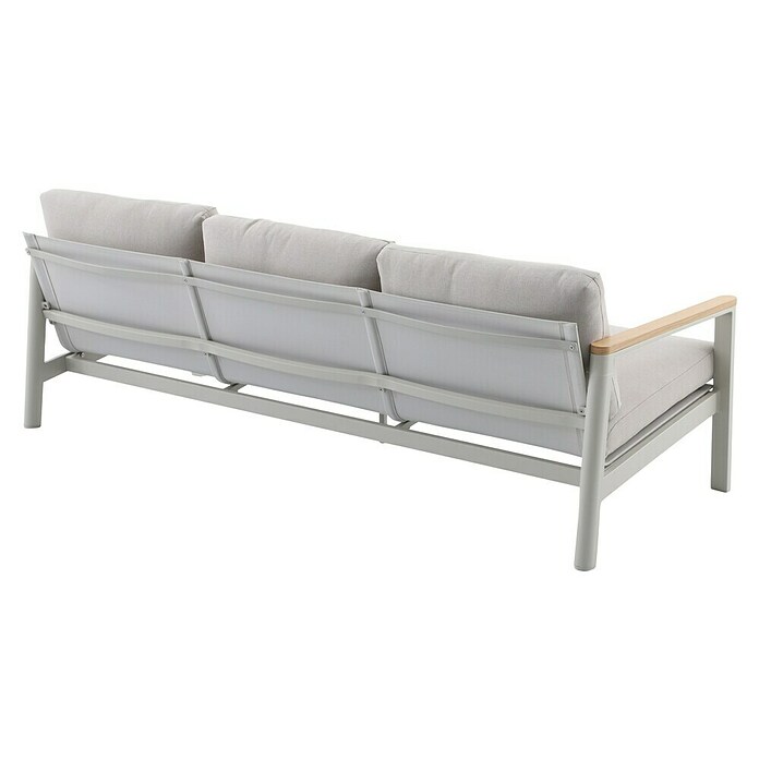 Sunfun Solo Loungesofa 3-Sitzer (B x T x H: 199 x 84,5 x 62,5 cm, Aluminium, Olefin, Light-Greige) | BAUHAUS