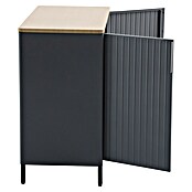 Sunfun Solo Garten-Aufbewahrungschrank (L x B x H: 90 x 46 x 86 cm, Stahl, Polywood, Night-Grey) | BAUHAUS