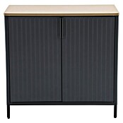 Sunfun Solo Garten-Aufbewahrungschrank (L x B x H: 90 x 46 x 86 cm, Stahl, Polywood, Night-Grey) | BAUHAUS