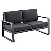 Sunfun Maja Loungesofa 2-Sitzer (B x T x H: 139,5 x 76 x 74,5 cm, Aluminium, Olefin, Night-Grey) | BAUHAUS