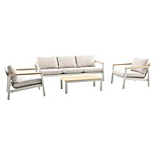 Sunfun Solo Loungesofa 3-Sitzer (B x T x H: 199 x 84,5 x 62,5 cm, Aluminium, Olefin, Light-Greige) | BAUHAUS