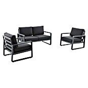 Sunfun Maja Loungesofa 2-Sitzer (B x T x H: 139,5 x 76 x 74,5 cm, Aluminium, Olefin, Night-Grey) | BAUHAUS