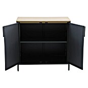 Sunfun Solo Garten-Aufbewahrungschrank (L x B x H: 90 x 46 x 86 cm, Stahl, Polywood, Night-Grey) | BAUHAUS