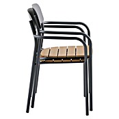 Sunfun Gastro Stapelstuhl (Stahl, Polywood, Stapelbar, Night-Grey, B x T x H: 57,5 x 53,5 x 83,5 cm) | BAUHAUS