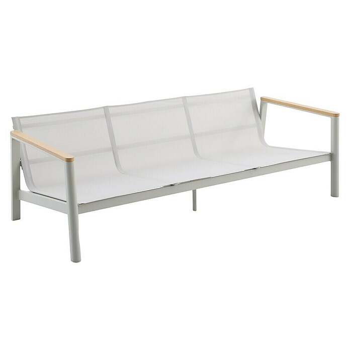 Sunfun Solo Loungesofa 3-Sitzer (B x T x H: 199 x 84,5 x 62,5 cm, Aluminium, Olefin, Light-Greige) | BAUHAUS