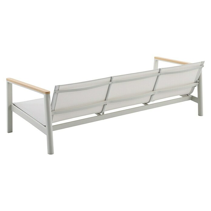 Sunfun Solo Loungesofa 3-Sitzer (B x T x H: 199 x 84,5 x 62,5 cm, Aluminium, Olefin, Light-Greige) | BAUHAUS