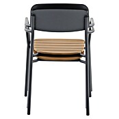 Sunfun Gastro Stapelstuhl (Stahl, Polywood, Stapelbar, Night-Grey, B x T x H: 57,5 x 53,5 x 83,5 cm) | BAUHAUS