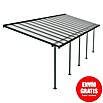 Palram – Canopia Marquesina adosada Sierra (An x Pr: 860 x 299 cm, Antracita, Policarbonato, Gris) | BAUHAUS