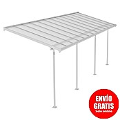 Palram – Canopia Marquesina adosada Sierra (An x Pr: 670,5 x 228 cm, Blanco, Policarbonato, Gris) | BAUHAUS