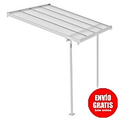 Palram – Canopia Marquesina adosada Sierra (An x Pr: 224,5 x 228 cm, Blanco, Policarbonato, Gris) | BAUHAUS