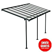 Palram – Canopia Marquesina adosada Sierra (An x Pr: 447,5 x 228 cm, Antracita, Policarbonato, Gris) | BAUHAUS