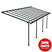 Palram – Canopia Marquesina adosada Sierra (An x Pr: 739 x 299 cm, Antracita, Policarbonato, Gris) | BAUHAUS
