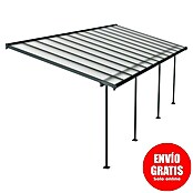 Palram – Canopia Marquesina adosada Sierra (An x Pr: 739 x 299 cm, Antracita, Policarbonato, Gris) | BAUHAUS