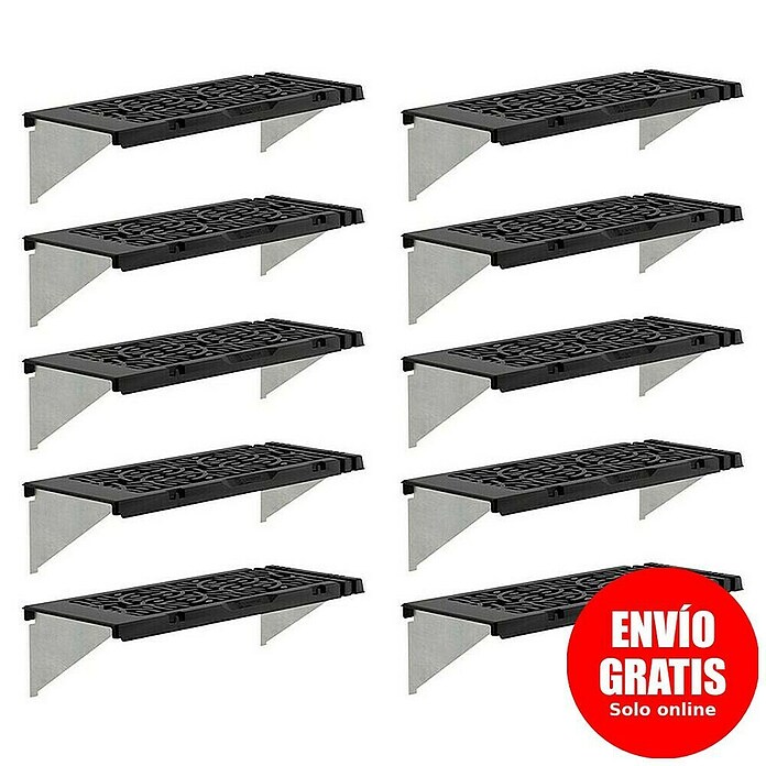 Palram – Canopia Estantería para invernadero (64,5 x 27 x 17,3 cm, Negro, 10 ud.) | BAUHAUS