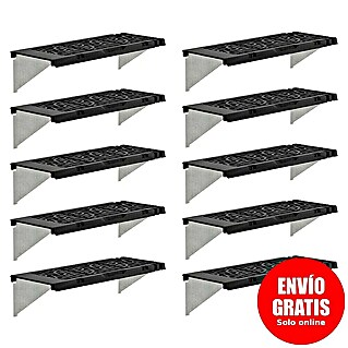 Palram – Canopia Estantería para invernadero (64,5 x 27 x 17,3 cm, Negro, 10 ud.)