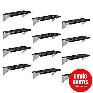 Palram – Canopia Estantería para invernadero (64,5 x 27 x 17,3 cm, Negro, 12 ud.)
