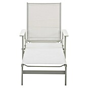 Sunfun Maja Gartenliege (B x T x H: 170,5 x 63,5 x 102 cm, Aluminium, Light-Greige, Rollbar) | BAUHAUS