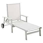 Sunfun Maja Gartenliege (B x T x H: 170,5 x 63,5 x 102 cm, Aluminium, Light-Greige, Rollbar) | BAUHAUS