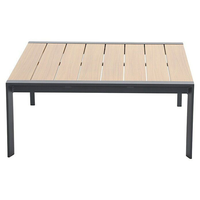 Sunfun Maja Garten-Loungetisch Holzoptik (L x B x H: 100 x 100 x 42 cm, Aluminium, Polywood, Night-Grey) | BAUHAUS