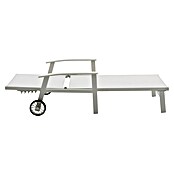 Sunfun Maja Gartenliege (B x T x H: 170,5 x 63,5 x 102 cm, Aluminium, Light-Greige, Rollbar) | BAUHAUS