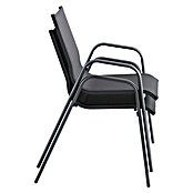 Set vrtnih stolov Gastro  (6 kos, Jeklo, Tekstil, Možnost nakladanja, Antracit, Š x G x V: 57,5 x 68,5 x 88 cm) | 8350 - Stühle Textilen | ICAB - Sommermöbel Stühle | ICA - Sommermöbel | IC - Freizeit im Garten | I - Stadtgarten | BAUHAUS