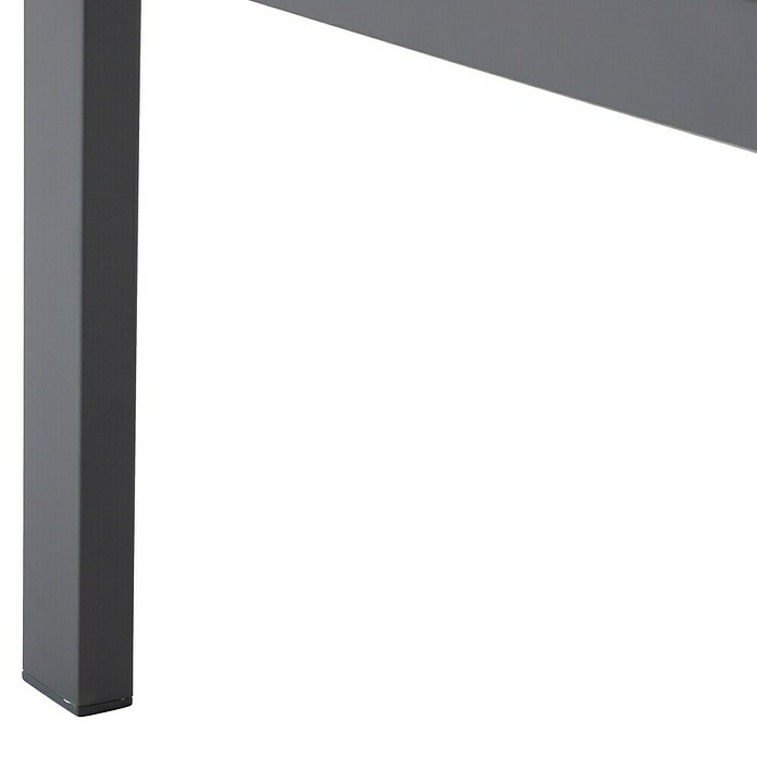 Sunfun Maja Garten-Loungetisch Holzoptik (L x B x H: 100 x 100 x 42 cm, Aluminium, Polywood, Night-Grey) | BAUHAUS