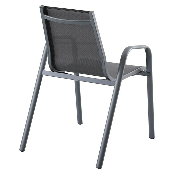 Set vrtnih stolov Gastro  (6 kos, Jeklo, Tekstil, Možnost nakladanja, Antracit, Š x G x V: 57,5 x 68,5 x 88 cm) | 8350 - Stühle Textilen | ICAB - Sommermöbel Stühle | ICA - Sommermöbel | IC - Freizeit im Garten | I - Stadtgarten | BAUHAUS