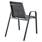 Set vrtnih stolov Gastro  (6 kos, Jeklo, Tekstil, Možnost nakladanja, Antracit, Š x G x V: 57,5 x 68,5 x 88 cm) | 8350 - Stühle Textilen | ICAB - Sommermöbel Stühle | ICA - Sommermöbel | IC - Freizeit im Garten | I - Stadtgarten | BAUHAUS