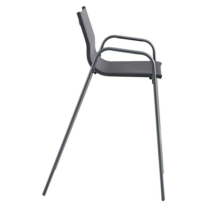 Sunfun Gastro Vrtni barski stol  (Jeklo, Tekstil, Možnost nakladanja, Antracit, Š x G x V: 53,5 x 74 x 110 cm) | 8350 - Stühle Textilen | ICAB - Sommermöbel Stühle | ICA - Sommermöbel | IC - Freizeit im Garten | I - Stadtgarten | BAUHAUS