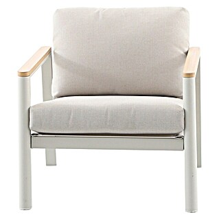 Sunfun Solo Loungesessel (B x T x H: 73 x 84,5 x 62,5 cm, Aluminium, Olefin, Light-Greige)
