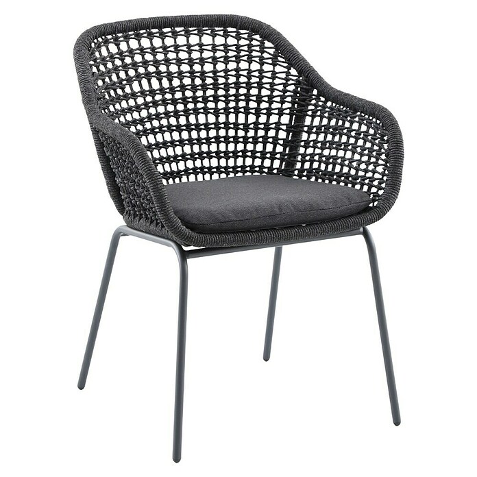 Sunfun Gartenmöbel-Set Maja/Sarah (7 -tlg., Stahl, Aluminium, Kunststoff, Olefin, Night-Grey) | BAUHAUS