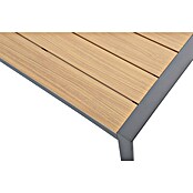 Sunfun Maja Garten-Loungetisch Holzoptik (L x B x H: 100 x 100 x 42 cm, Aluminium, Polywood, Night-Grey) | BAUHAUS