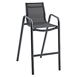 Sunfun Gastro Vrtni barski stolac (Čelik, tekstil, Mogu se slagati jedni na druge, Antracit, Š x D x V: 53,5 x 74 x 110 cm)