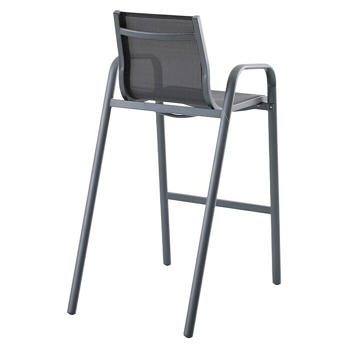 Sunfun Gastro Garten-Barhocker (Stahl, Textilene, Stapelbar, Night-Grey, B x T x H: 53,5 x 74 x 110 cm) | BAUHAUS
