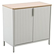 Sunfun Solo Garten-Aufbewahrungschrank (L x B x H: 90 x 46 x 86 cm, Stahl, Polywood, Light-Grey) | BAUHAUS