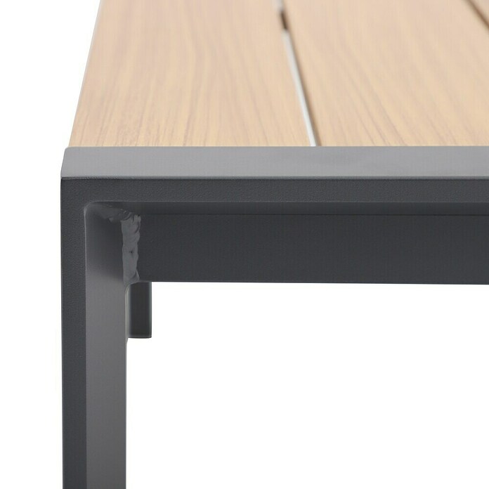 Sunfun Maja Garten-Loungetisch Holzoptik (L x B x H: 100 x 100 x 42 cm, Aluminium, Polywood, Night-Grey) | BAUHAUS