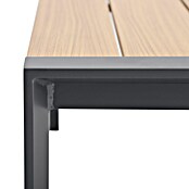 Sunfun Maja Garten-Loungetisch Holzoptik (L x B x H: 100 x 100 x 42 cm, Aluminium, Polywood, Night-Grey) | BAUHAUS