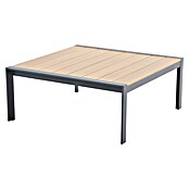 Sunfun Maja Garten-Loungetisch Holzoptik (L x B x H: 100 x 100 x 42 cm, Aluminium, Polywood, Night-Grey) | BAUHAUS